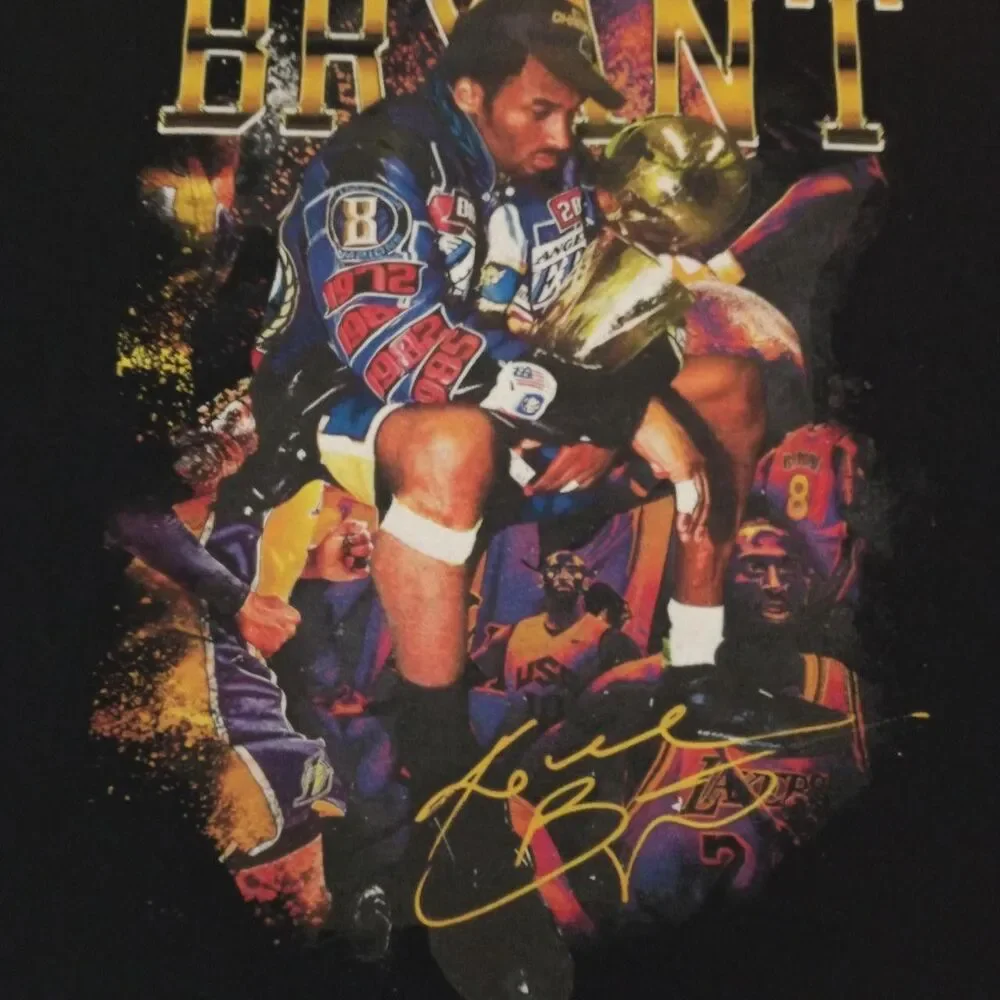 Kobe Bryant Championship Trophy Black Graphic T-shirt